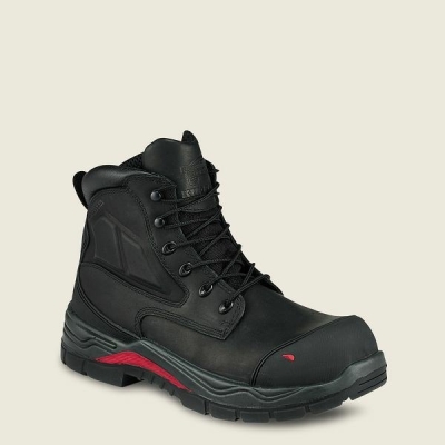 Black Red Wing King Toe ADC 6-inch Waterproof Men's Safety Toe Boots | US0000142