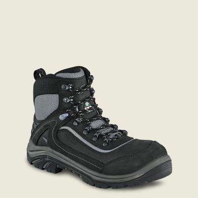 Black Red Wing Tradeswoman 6-inch Waterproof CSA Safety Toe Women's Hiking Boots | US0000092
