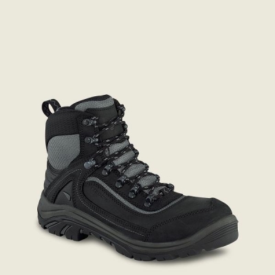 Black Red Wing Tradeswoman 6-inch Waterproof Safety Toe Boot Women's Hiking Boots | US0000094