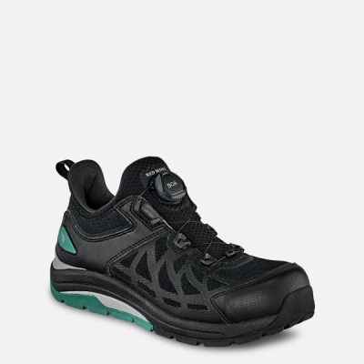 Black / Turquoise Red Wing Cooltech™ Athletics Safety Toe Women's Work Shoes | US0000893