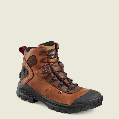 Brown / Black Red Wing Crv 6-inch Waterproof Men's Safety Toe Boots | US0000178