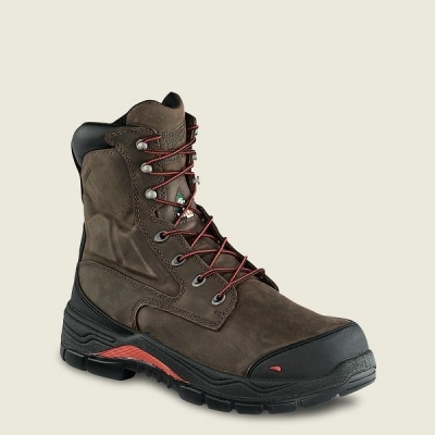 Brown / Black Red Wing King Toe ADC 8-inch Waterproof CSA Metguard Men's Safety Toe Boots | US0000140