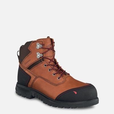 Brown Red Wing Brnr XP 6-inch Waterproof Men's Safety Shoes | US0000574