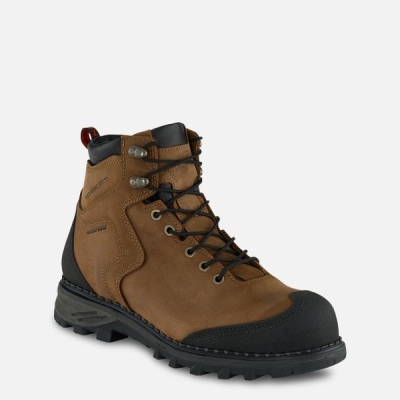 Brown Red Wing Burnside 6-inch Waterproof Men's Work Boots | US0000337