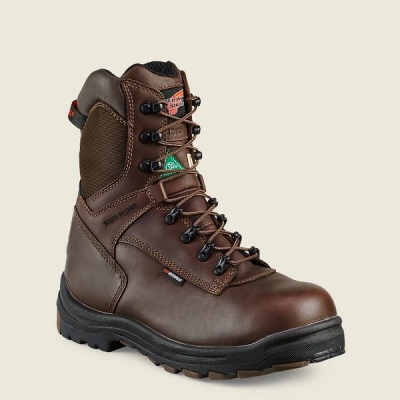 Brown Red Wing King Toe 8-inch Insulated, Waterproof CSA Safety Toe Boot Men's Work Boots | US0000435