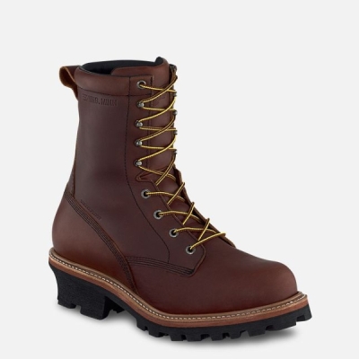 Brown Red Wing Loggermax 9-inch Insulated, Waterproof Logger Men's Work Boots | US0000339