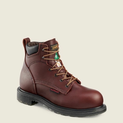 Brown Red Wing SuperSole 2.0 6-inch Waterproof CSA Safety Toe Boot Men's Work Boots | US0000406