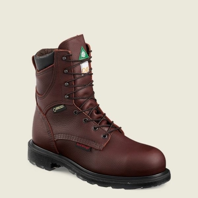 Brown Red Wing SuperSole 2.0 8-inch Waterproof CSA Safety Toe Boot Men's Work Boots | US0000408