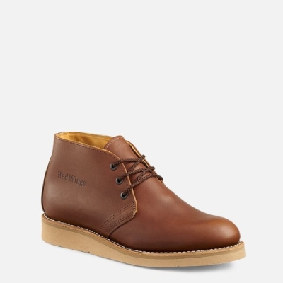 Brown Red Wing Traction Tred Chukka Men's Work Boots | US0000272