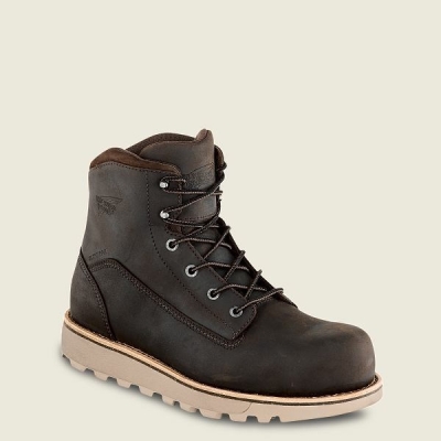 Brown Red Wing Traction Tred Lite 6-inch Waterproof Safety Toe Boot Men's Work Boots | US0000496