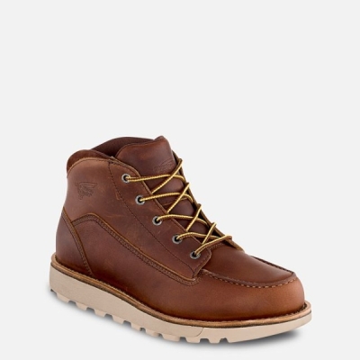 Brown Red Wing Traction Tred Lite Waterproof Chukka Men's Work Boots | US0000231